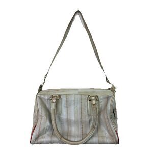 Vintage Genuine Eel Skin Satchel Handbag Made in Korea Shoulder Bag